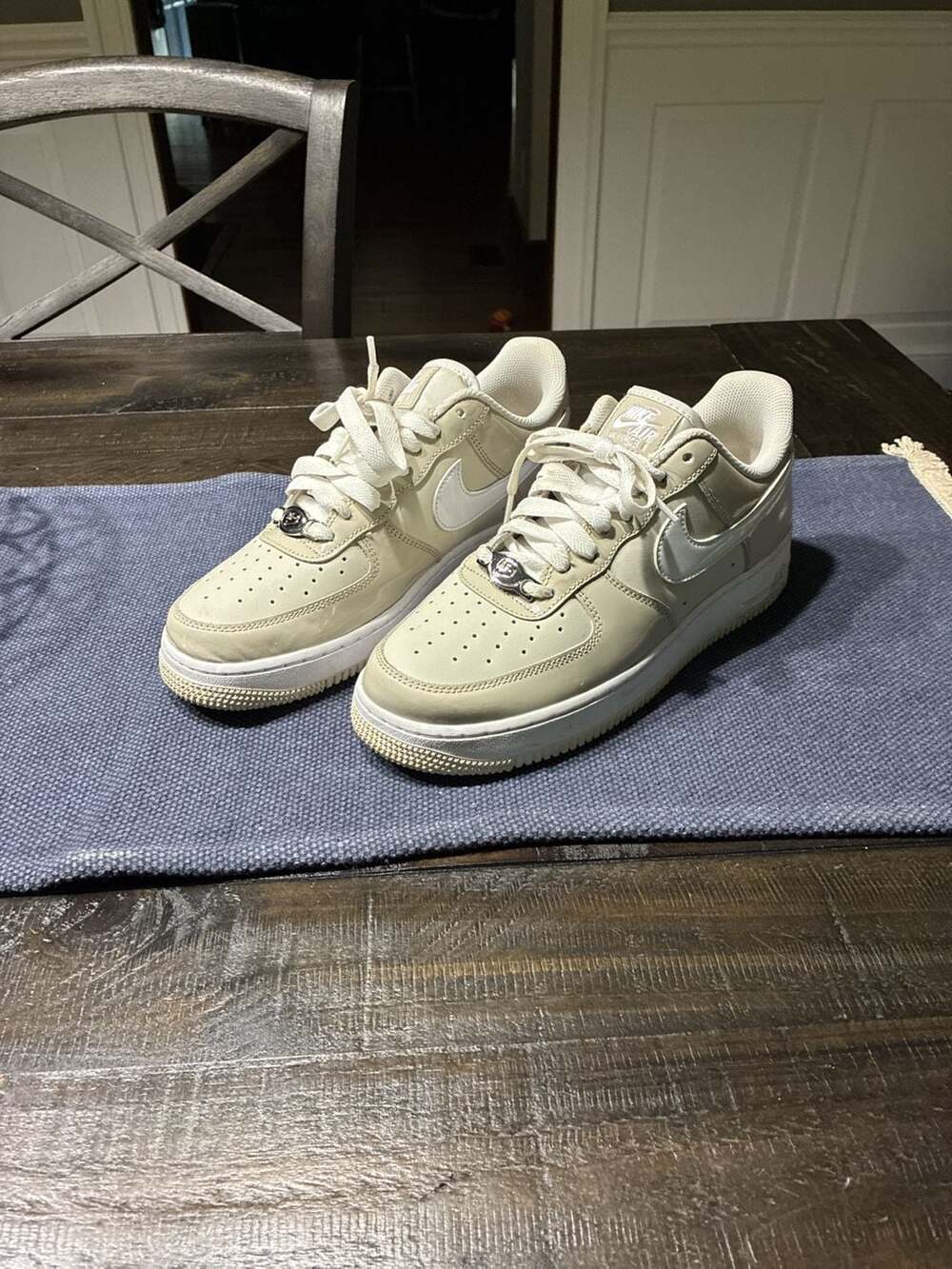 Nike Air Force 1 Low '07 Birch Patent Leather Sneakers Size US 10